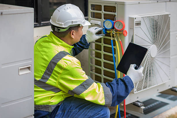 Professional Hvac technician working in Lawndale, NC